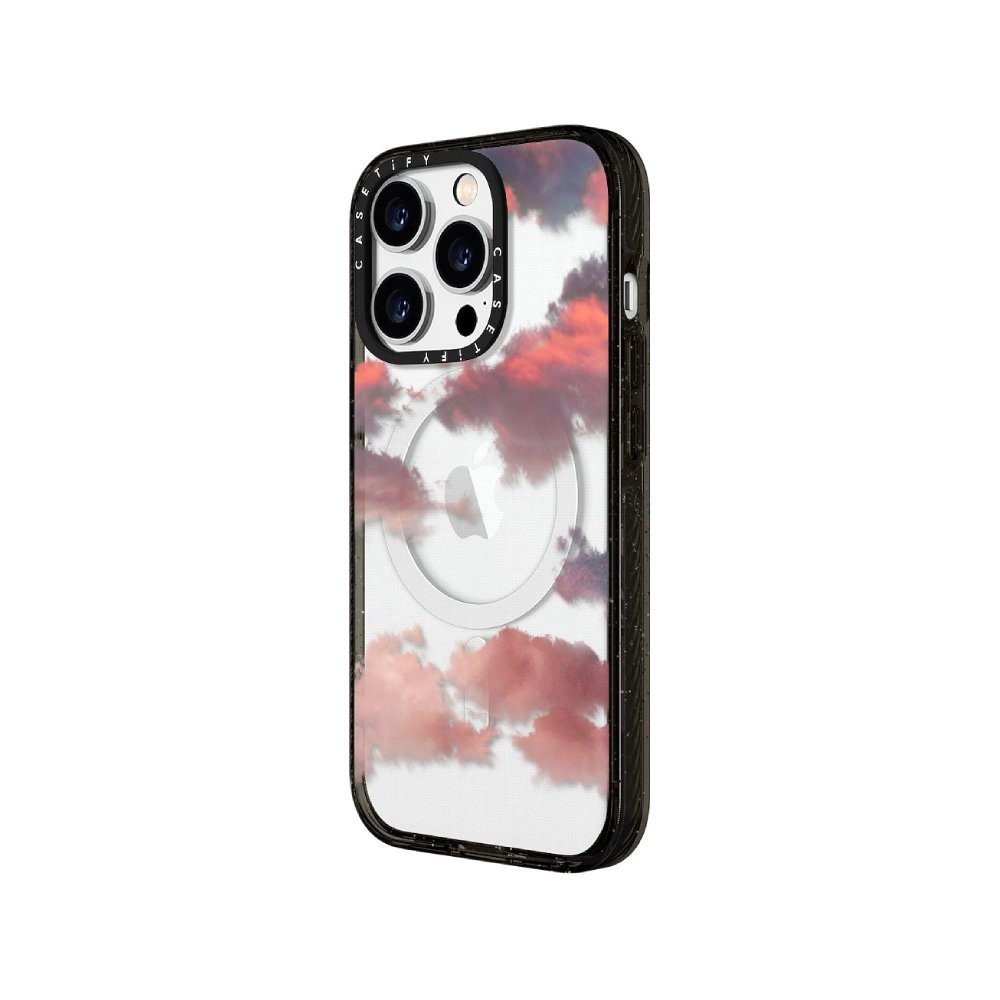 เคส CASETiFY iPhone 15 Pro Max Re/CASETiFY Impact with Magsafe Clear Black Clouds