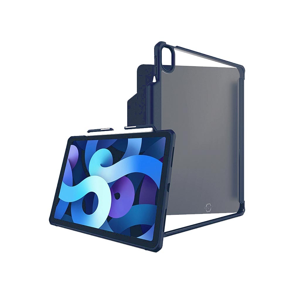 เคส ITSKINS iPad Air 5 (2022) / iPad Air 4 (2020) Hybrid Solid Folio Plain and Transparent Navy Blue