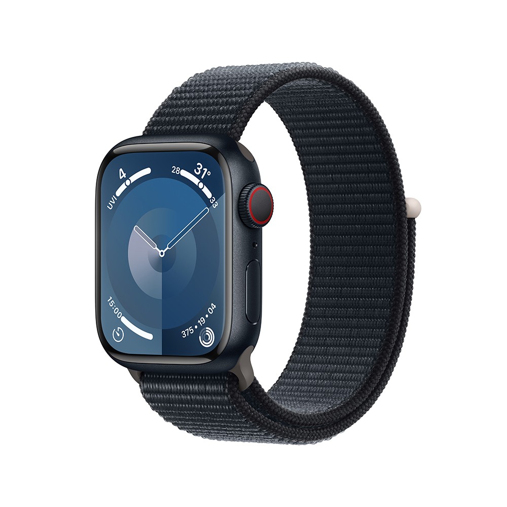 Apple Watch Series 9 GPS + Cellular 41mm Midnight Aluminium Case with Midnight Sport Loop