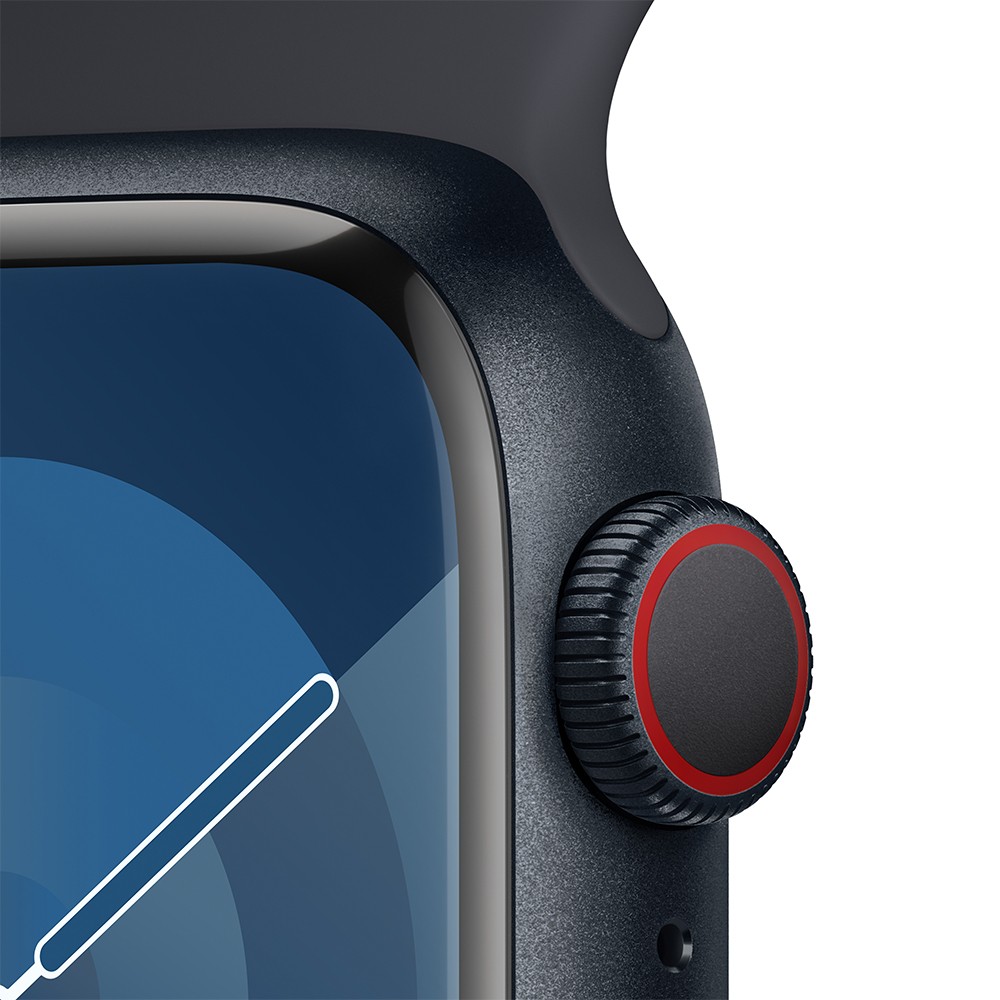 Apple Watch Series 9 GPS + Cellular 41mm Midnight Aluminium Case with Midnight Sport Band - S/M
