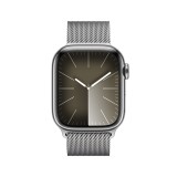 Apple Watch Series 9 GPS + Cellular 41mm Silver Stainless Steel Case with Silver Milanese Loop