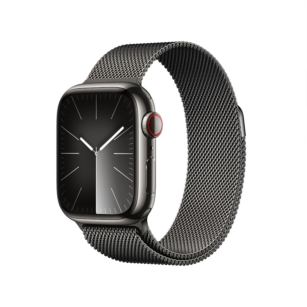 Apple Watch Series  9 GPS + Cellular 45mm Graphite Stainless Steel Case with Graphite Milanese Loop