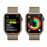 Apple Watch Series 9 GPS + Cellular 41mm Gold Stainless Steel Case with Gold Milanese Loop