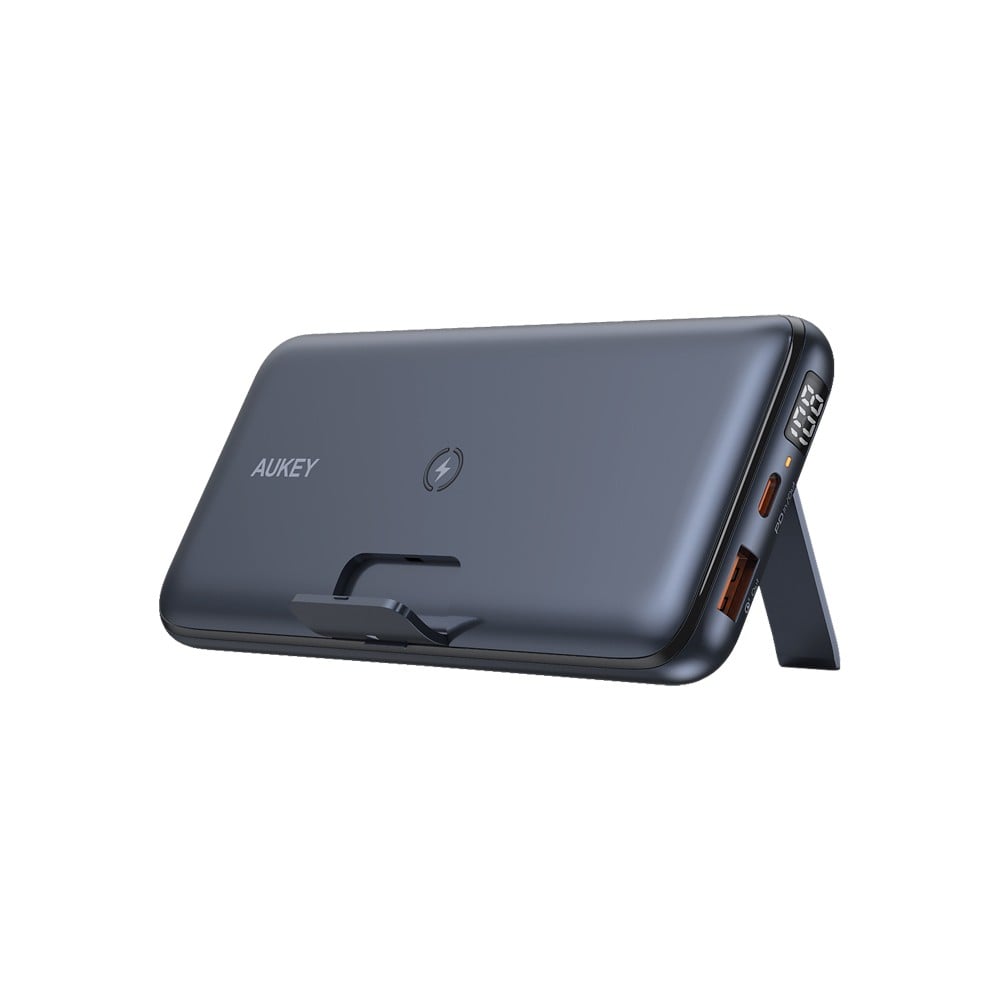 พาวเวอร์เเบงค์ AUKEY ความจุ 20,000 mAh Wireless Foldable Stand (PB-WL03S) Black