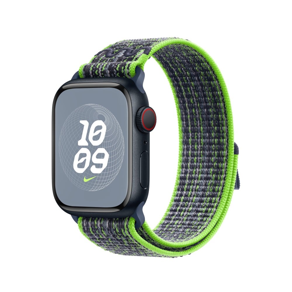 Apple Watch 41mm Bright Green/Blue Nike Sport Loop