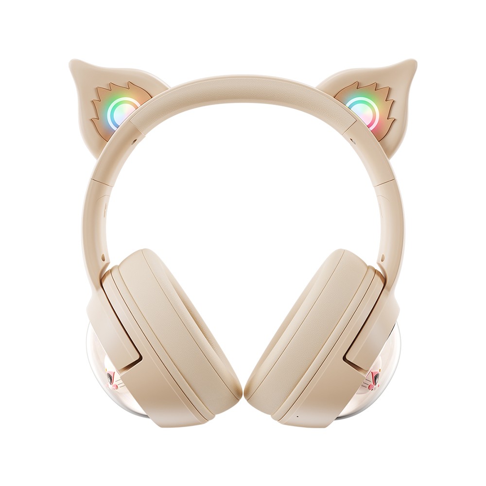 หูฟังเกมมิ่ง Onikuma Gaming Headset Mew B5 RGB Cat Ear Bluetooth 5.0 Ivory