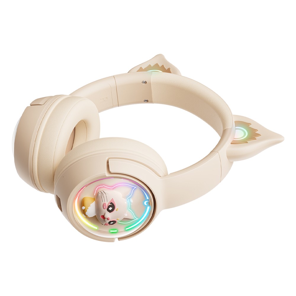 หูฟังเกมมิ่ง Onikuma Gaming Headset Mew B5 RGB Cat Ear Bluetooth 5.0 Ivory