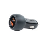 ที่ชาร์จแบตในรถ Philips Car Charger 1 USB-A (QC3.0A) / 1 USB-C (PD38W) Dual Port Black