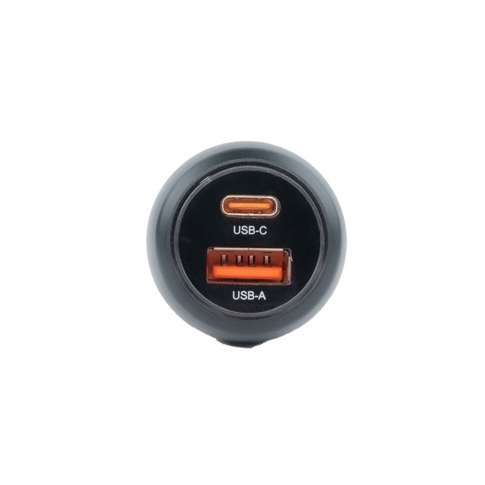 ที่ชาร์จแบตในรถ Philips Car Charger 1 USB-A (QC3.0A) / 1 USB-C (PD38W) Dual Port Black