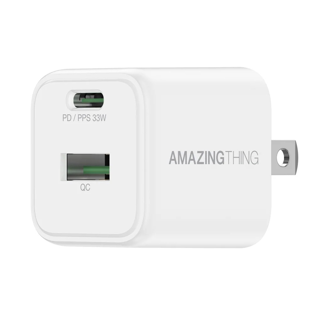 อะแดปเตอร์ AMAZINGthing Wall Charger 1 USB-A / 1 USB-C White