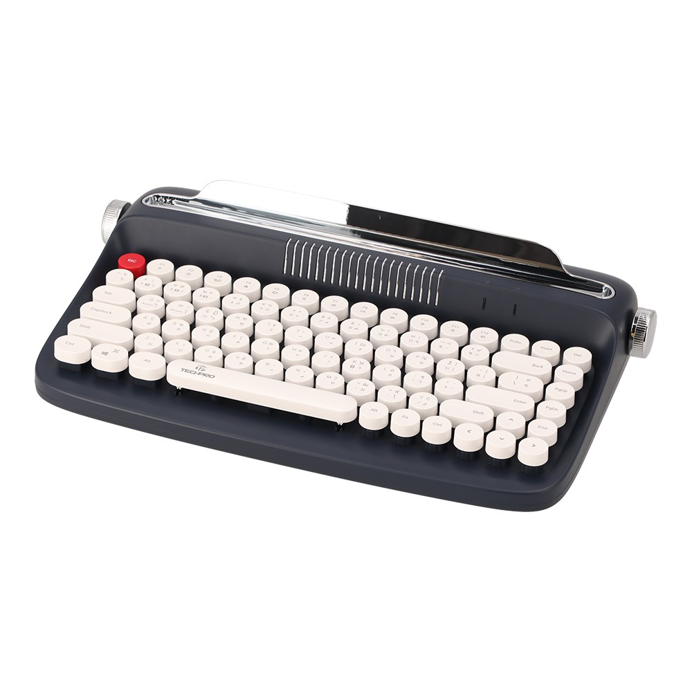 คีย์บอร์ดไร้สาย TECHPRO Retro Mini Bluetooth (84Keys) B303 - Navy