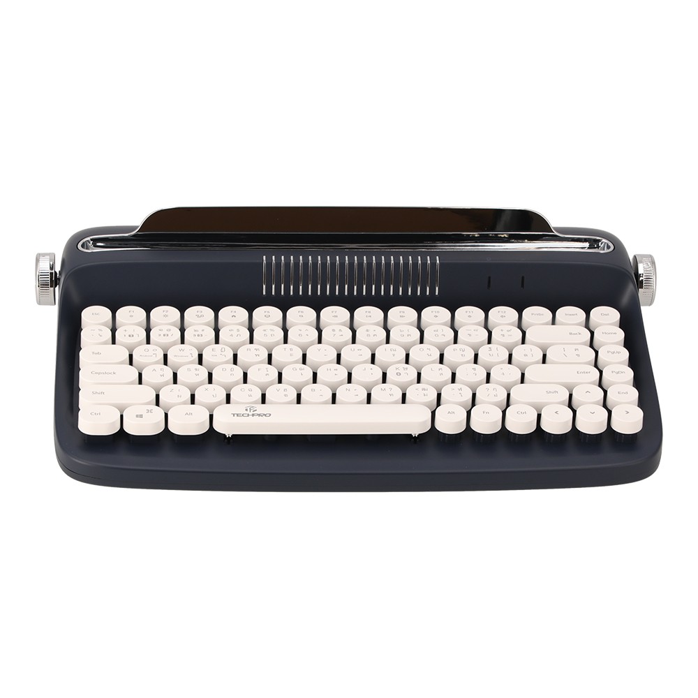 คีย์บอร์ดไร้สาย TECHPRO Retro Mini Bluetooth (84Keys) B303 - Navy