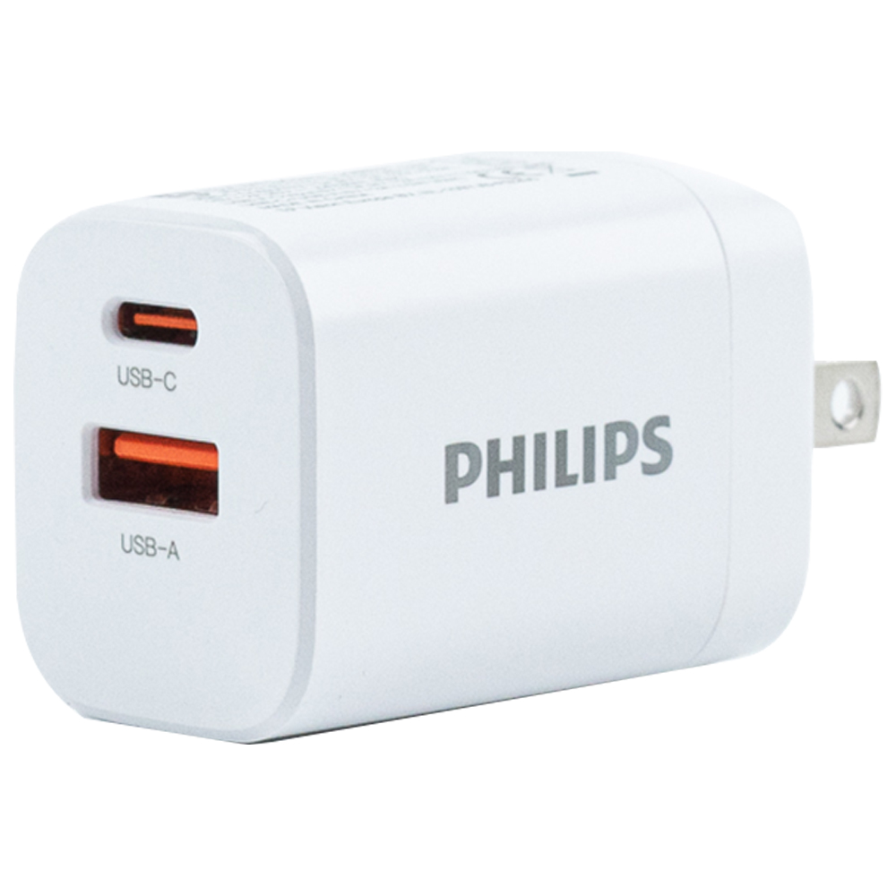 อะแดปเตอร์ Philips Wall USB Charger 1 USBA / 1 USBC (PD30W) Dual Port