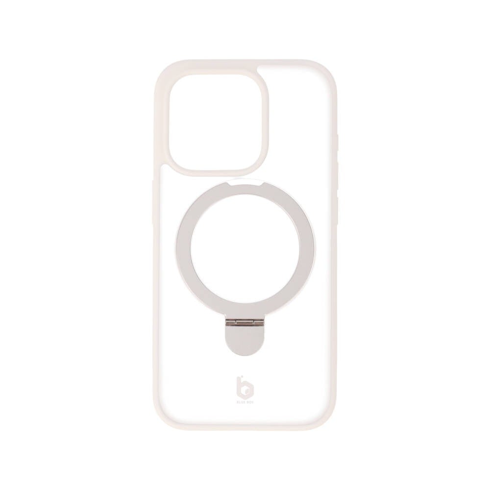 เคส Blue Box iPhone 15 Pro Matte Clear magnetic ring White
