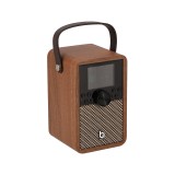 ลำโพงบลูทูธ Blue Box LED Classic box Wooden Brown