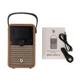 ลำโพงบลูทูธ Blue Box LED Classic box Wooden Brown
