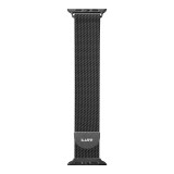 LAUT สาย Apple Watch Strap Series 6,7,8,9,10,Ultra (42/44/45/46/49 mm) Steel Loop Black