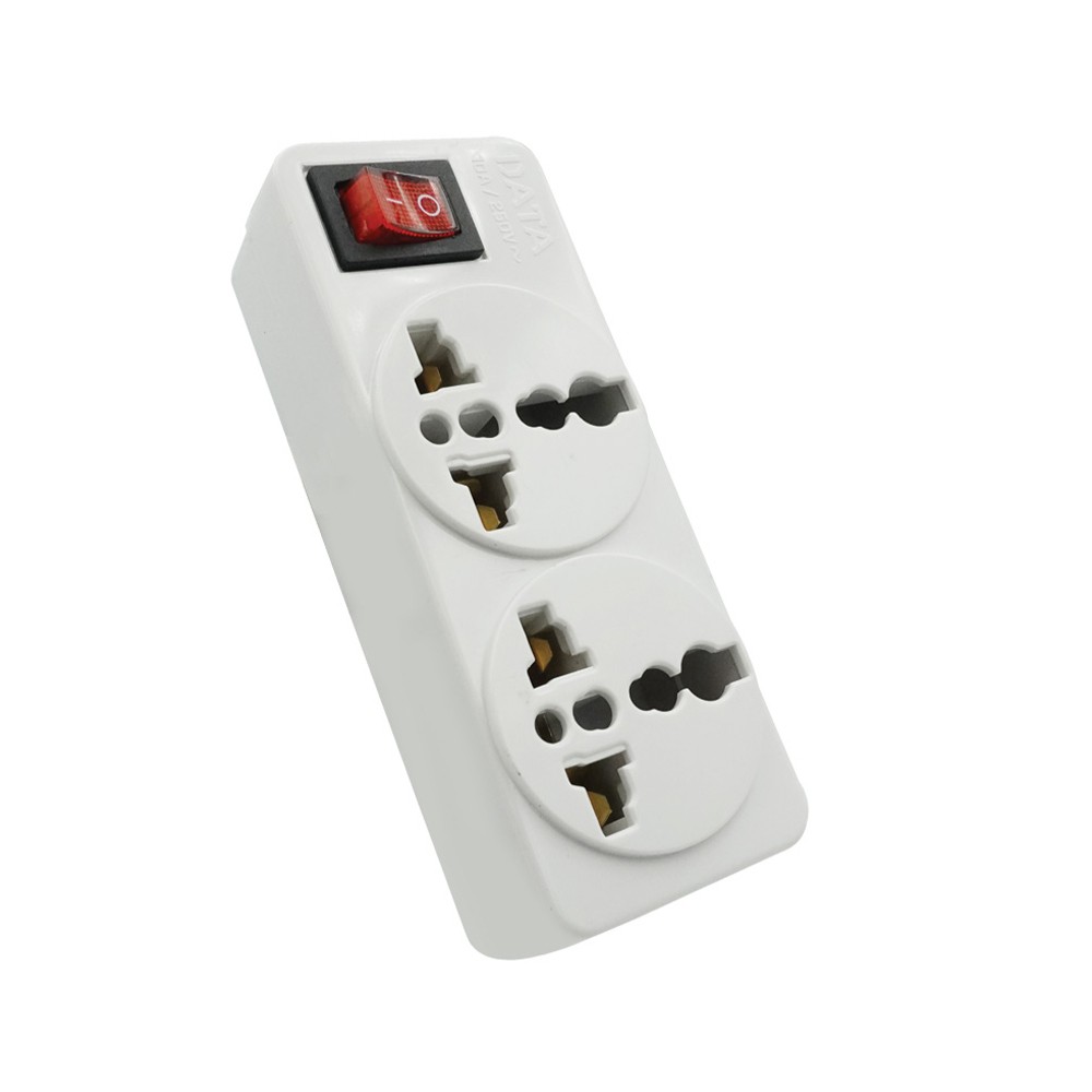 ปลั๊กไฟ Data Universal Adapter 2 Way 1 Switch DP2