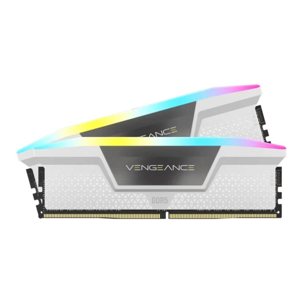 Silver White Rgb แรมพีซี Corsair DDR5 32GB/5600MHz.CL40 (2x16GB) Vengeance RGB White