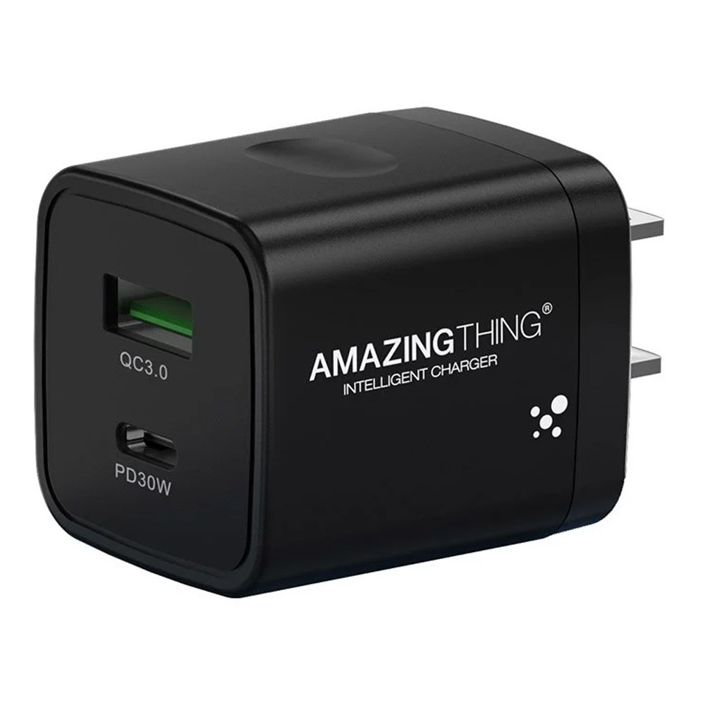 อะแดปเตอร์ AMAZINGthing Wall Charger 1 USB-A / 1 USB-C Black
