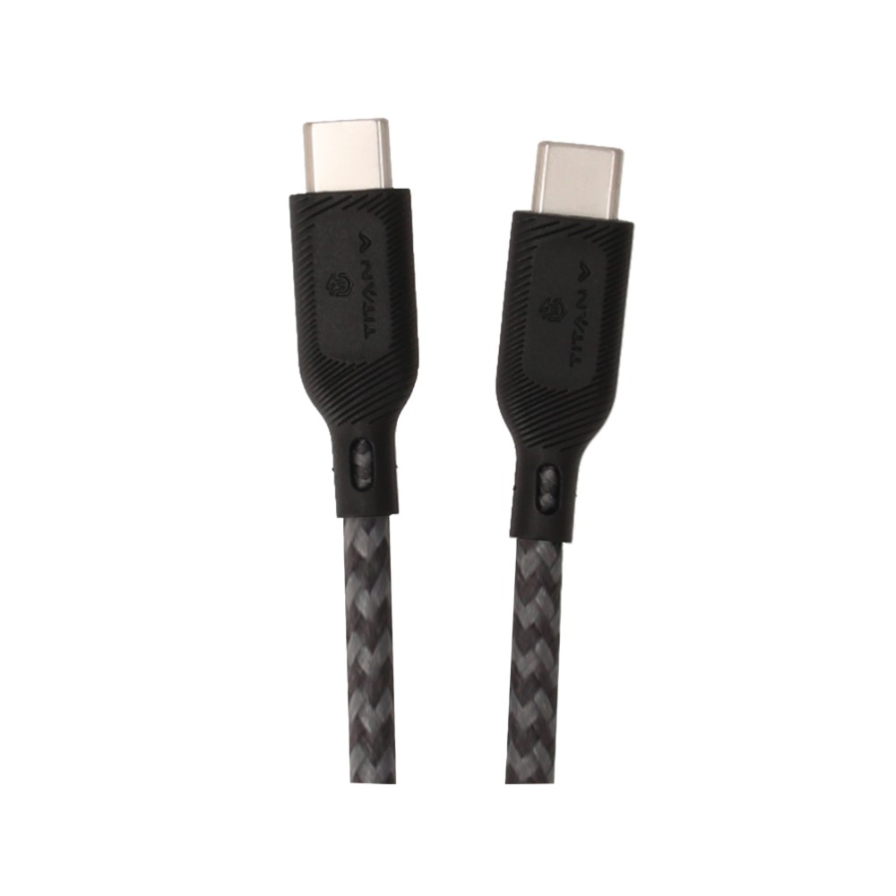 สายชาร์จ TITANV USB-C to USB-C 60W (TI-C04) Nylon Black