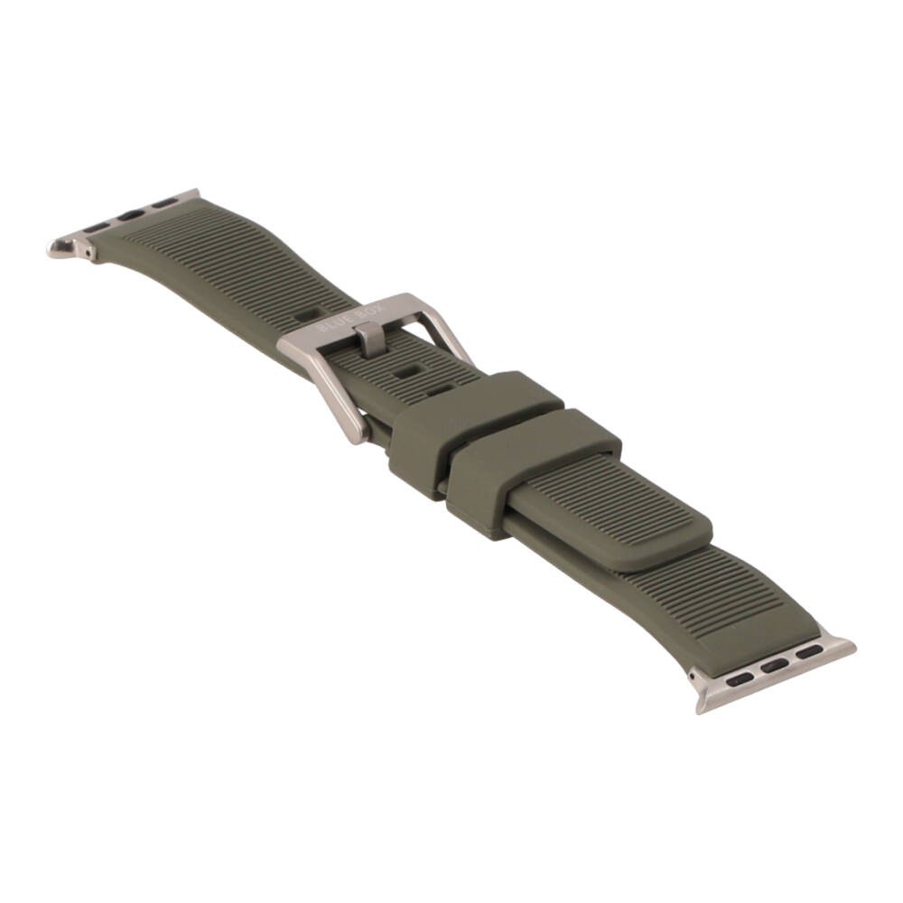 Blue Box สาย Apple Watch Strap Series 6,7,8,9,SE1,SE2 (40/41mm) Rubber Blackish Green