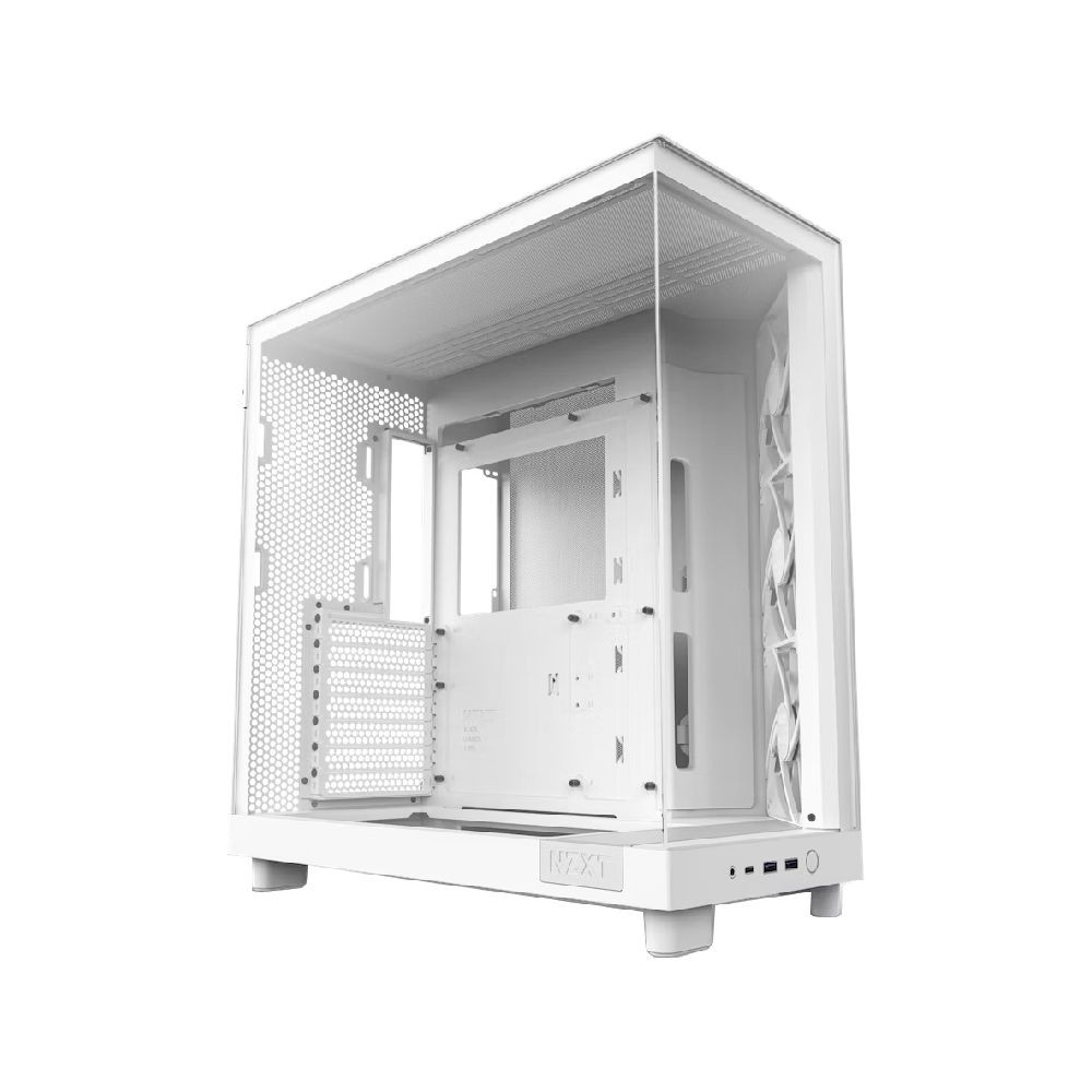 เคสคอมพิวเตอร์ NZXT H6 Flow White (CC-H61FW-01)