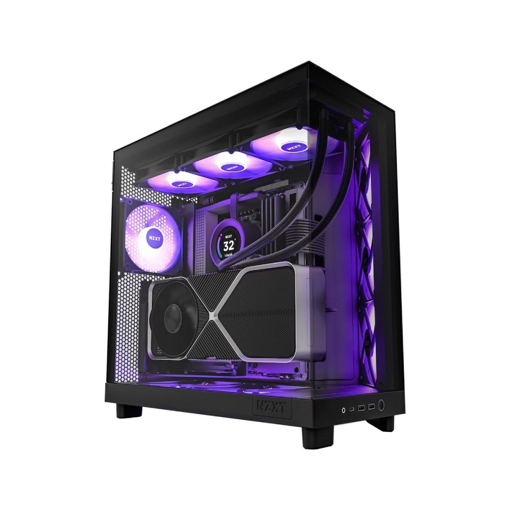 เคสคอมพิวเตอร์ NZXT H6 Flow RGB Black (CC-H61FB-R1)