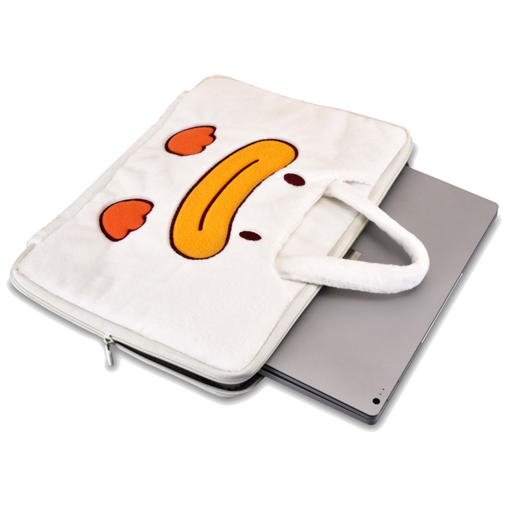 กระเป๋าโน๊ตบุ๊ค Icarer Plush Macbook/Laptop 14 inch Dono smile White
