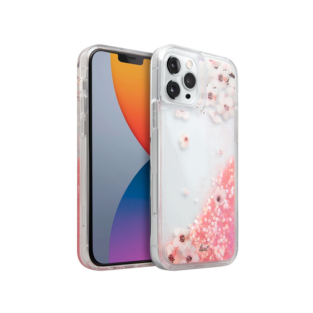 LAUT Casing for iPhone 12/12 Pro (6.1) Liquid Glitter Sakura