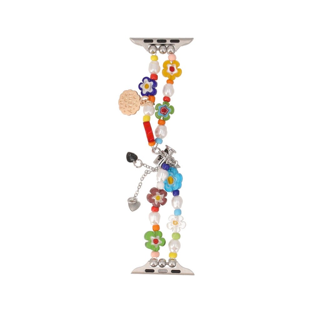 Blue Box สาย Apple Watch Strap Series 6,7,8,9,SE1,SE2,Ultra (44/45/49mm) Flowery with Charm