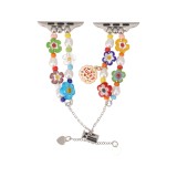 Blue Box สาย Apple Watch Strap Series 6,7,8,9,SE1,SE2,Ultra (44/45/49mm) Flowery with Charm