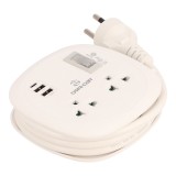 ปลั๊กไฟ TECHPRO Plug 2 Way 1 Switch 2xUSB 2.4A 1xType-c PD20W 1M. (PLG03)