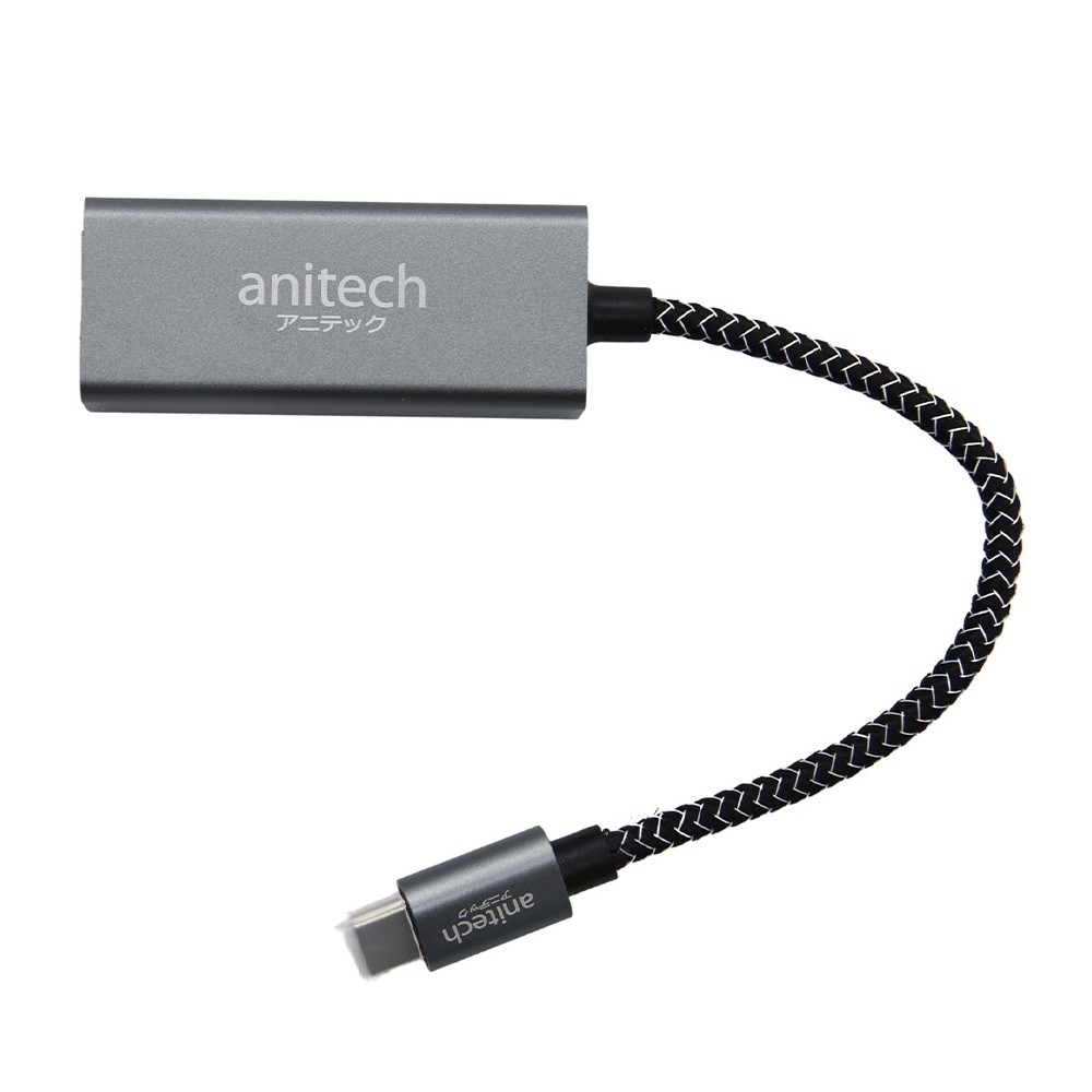 Anitech Port Hub RA202 USB-C to Ethernet Adapter