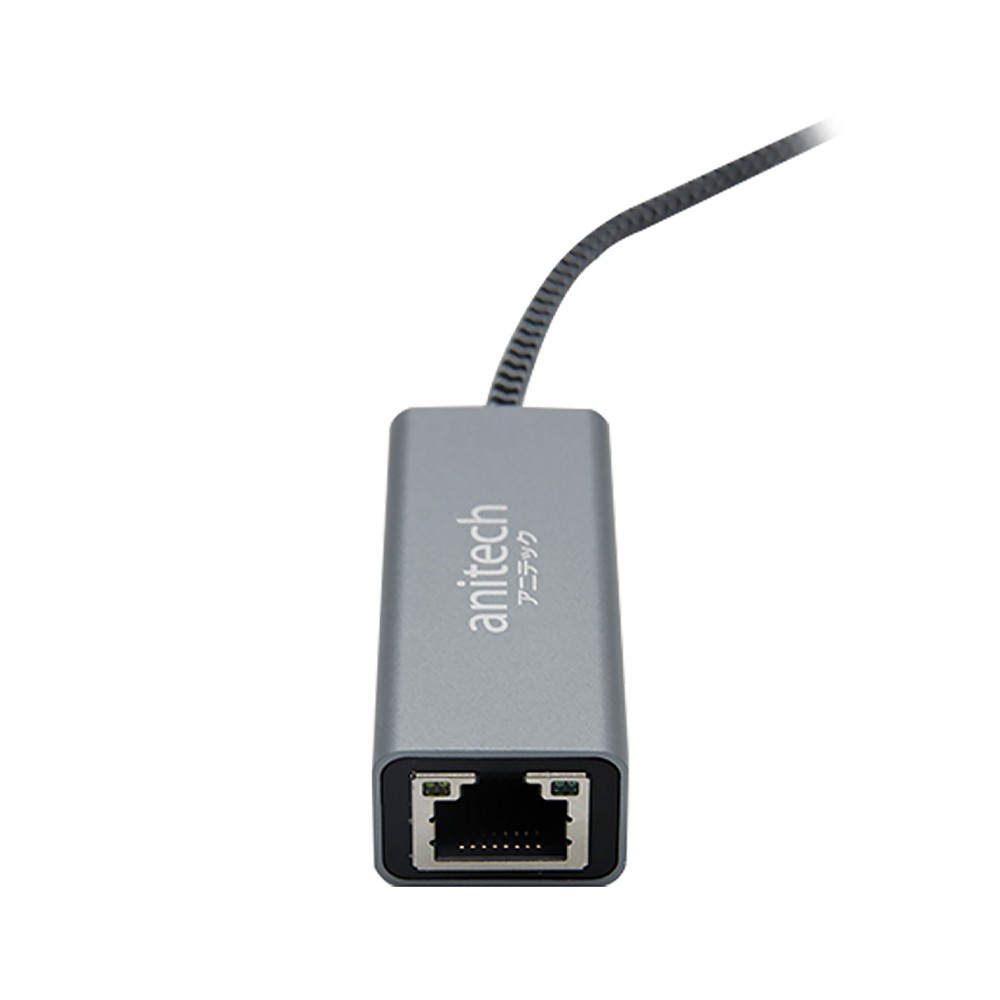 Anitech Port Hub RA202 USB-C to Ethernet Adapter