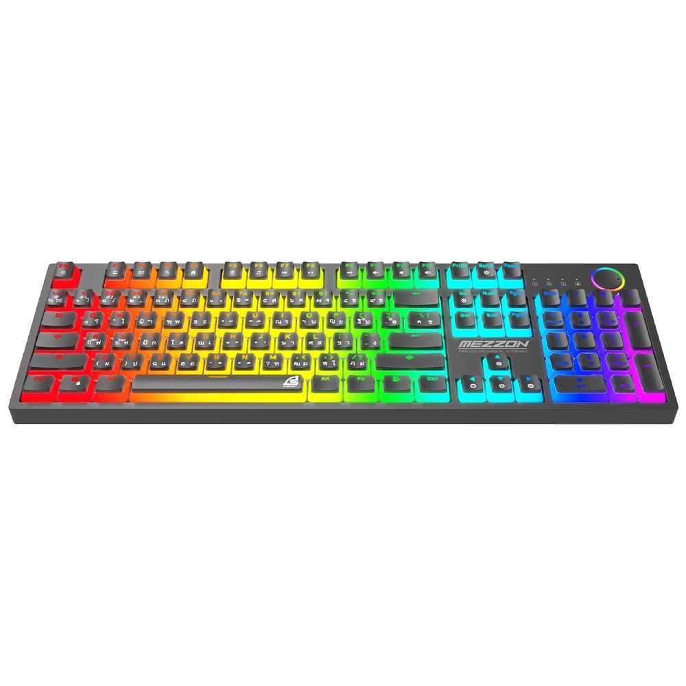คีย์บอร์ดเกมมิ่ง Signo Mechanical Black MEZZON (KB-752) - Blue Switch (Eng/Th)