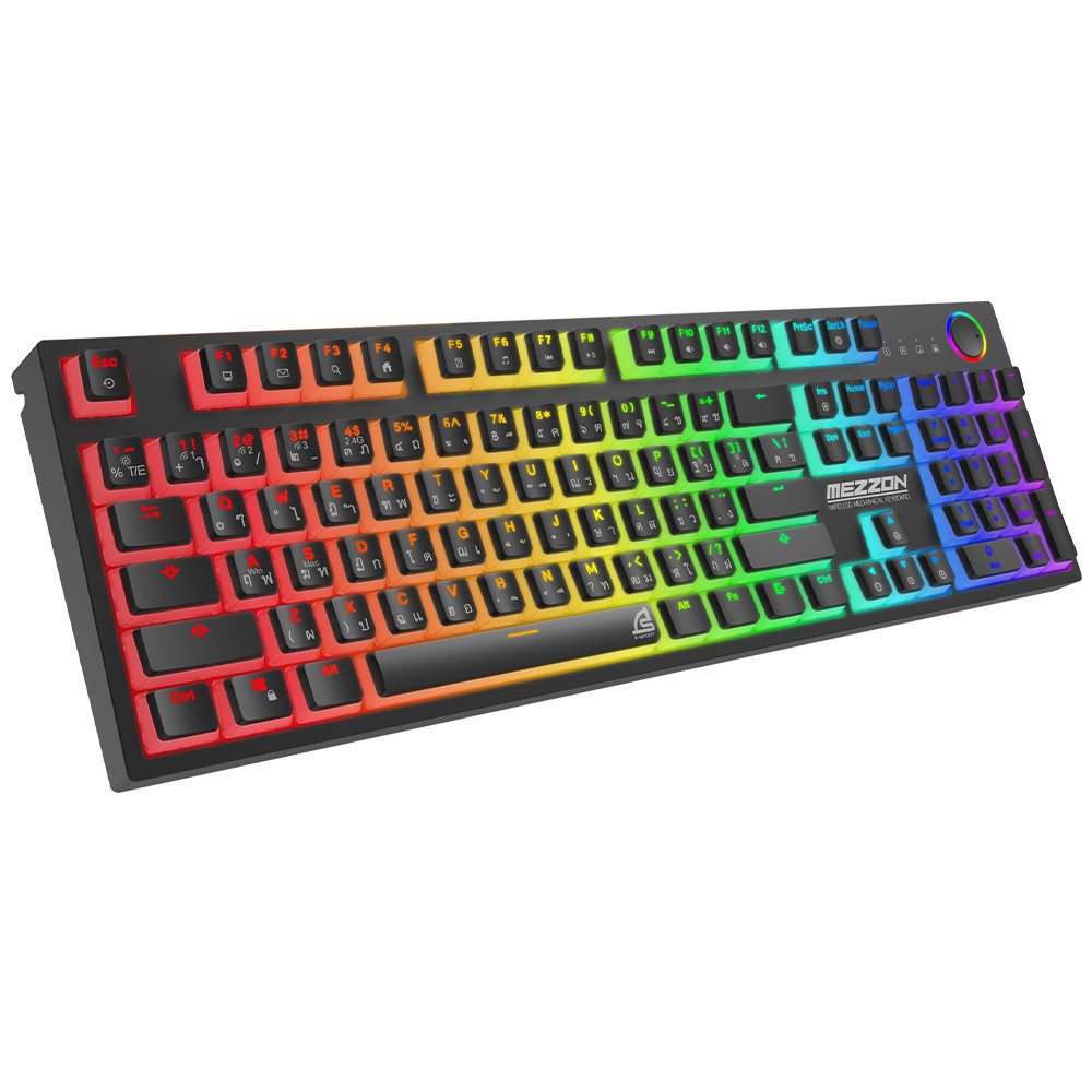 คีย์บอร์ดเกมมิ่ง Signo Mechanical Black MEZZON (KB-752) - Blue Switch (Eng/Th)