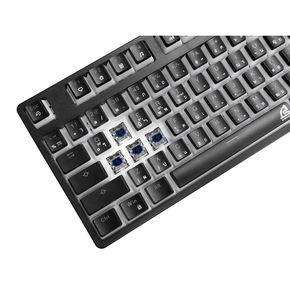 คีย์บอร์ดเกมมิ่ง Signo Mechanical Black MEZZON (KB-752) - Blue Switch (Eng/Th)