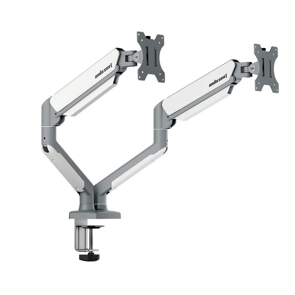 แขนจับมอนิเตอร์ ANDA SEAT Dual Monitor Arm Stealth (AD-W-A6L-2T-FW) White