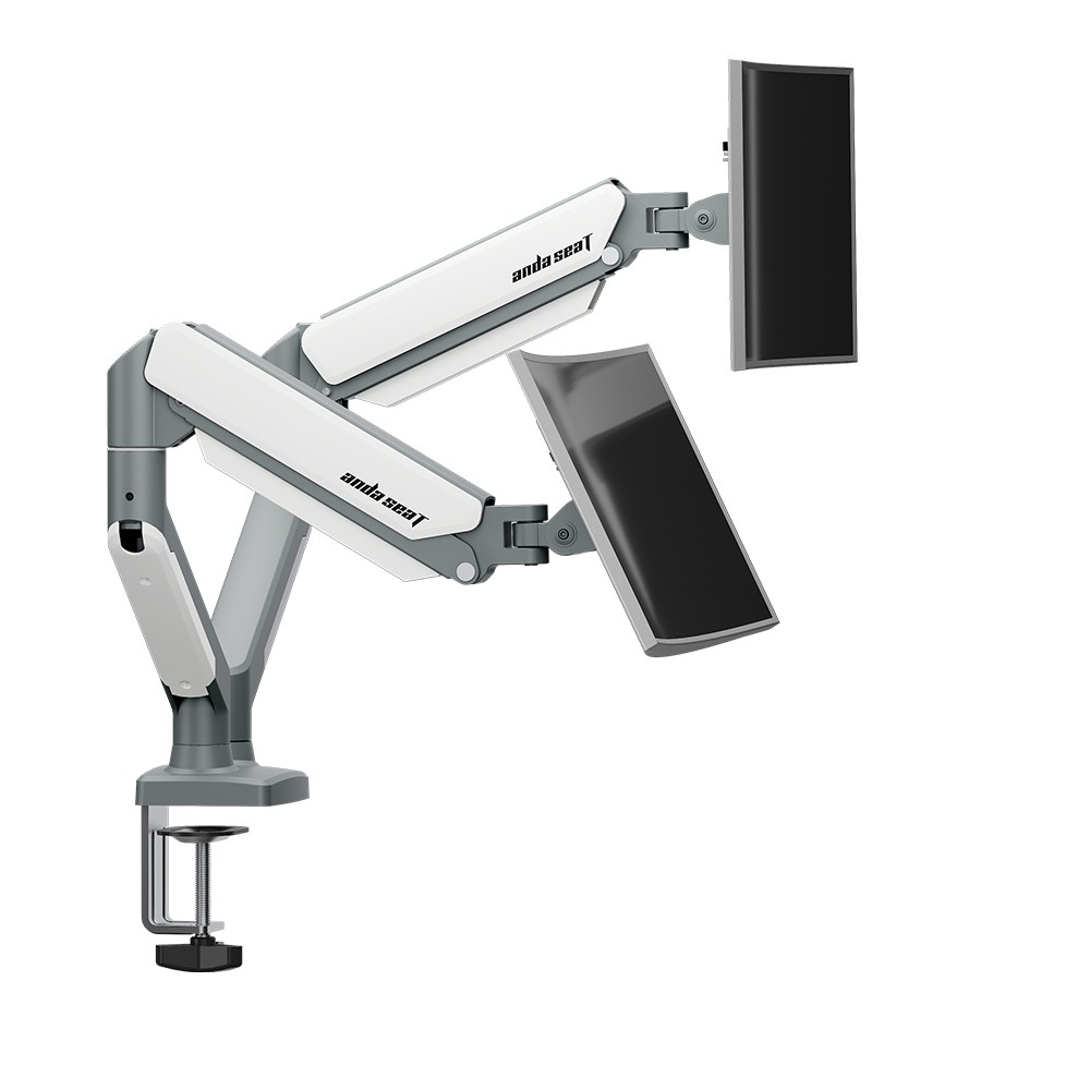 แขนจับมอนิเตอร์ ANDA SEAT Dual Monitor Arm Stealth (AD-W-A6L-2T-FW) White