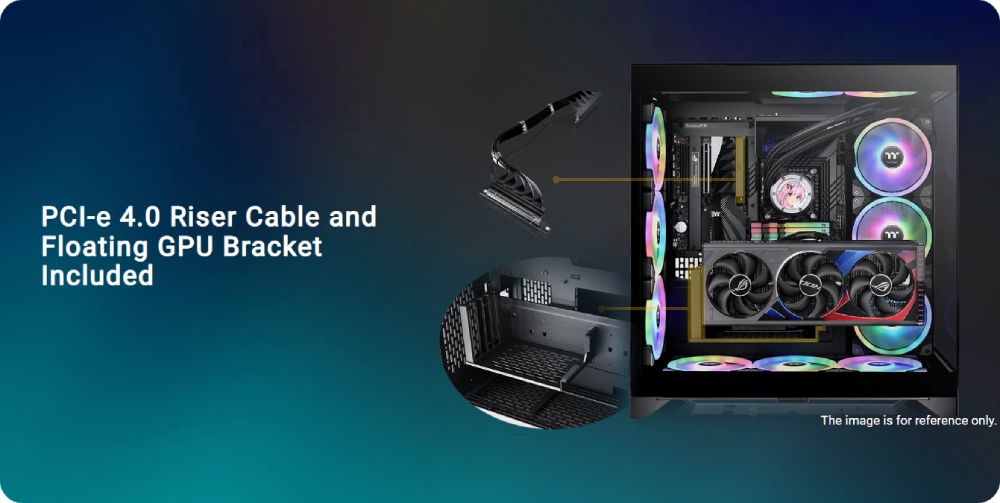 สายเคเบิล PCI-e 4.0 Riser และขายึด GPU แบบลอยตัว