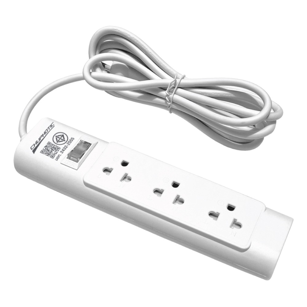 ปลั๊กไฟ Chuphotic Plug 3 Way 1 Switch 3M. (P33)