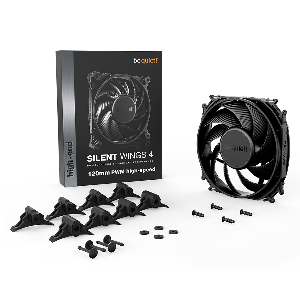 พัดลมคอม Be Quiet SILENT WINGS 4 120mm PWM high-speed (BL094) Black