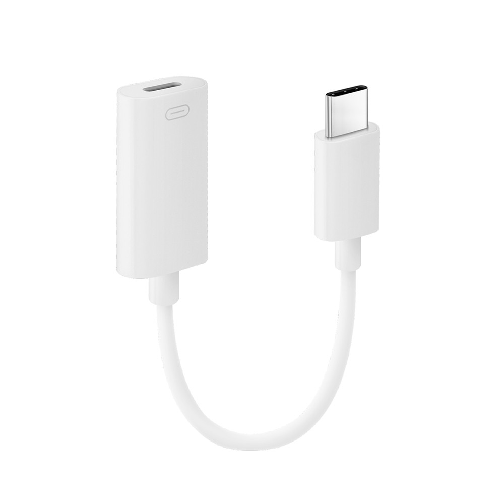 สายชาร์จ BAZIC Adapter DATA TRANSFER USB-C to Lightning 0.16M. GOCHARGE White