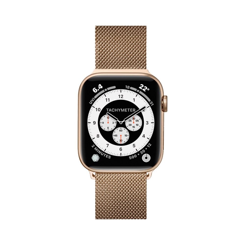 LAUT สาย Apple Watch Strap Series 6,7,8,9,10,Ultra (42/44/45/46/49 mm) Steel Loop Gold