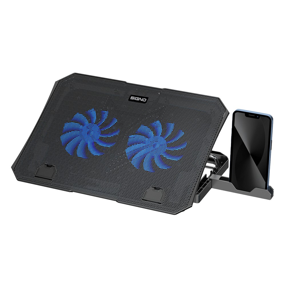 พัดลมระบายความร้อน Signo LED Gaming Cooling Pad SPENCER CP-511 Black