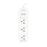ปลั๊กไฟ Anitech Plug 3 Way 1 Switch 3M. TIS H433-PRO (1Free1) White
