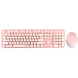เมาส์และคีย์บอร์ดไร้สาย MOFii Wireless Mouse + Keyboard Sweet Pink
