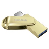 แฟลชไดร์ฟSanDisk Ultra Dual Drive Luxe USB 3.2 Type-C 256GB Gold (SDDDC4-256G-G46GD)