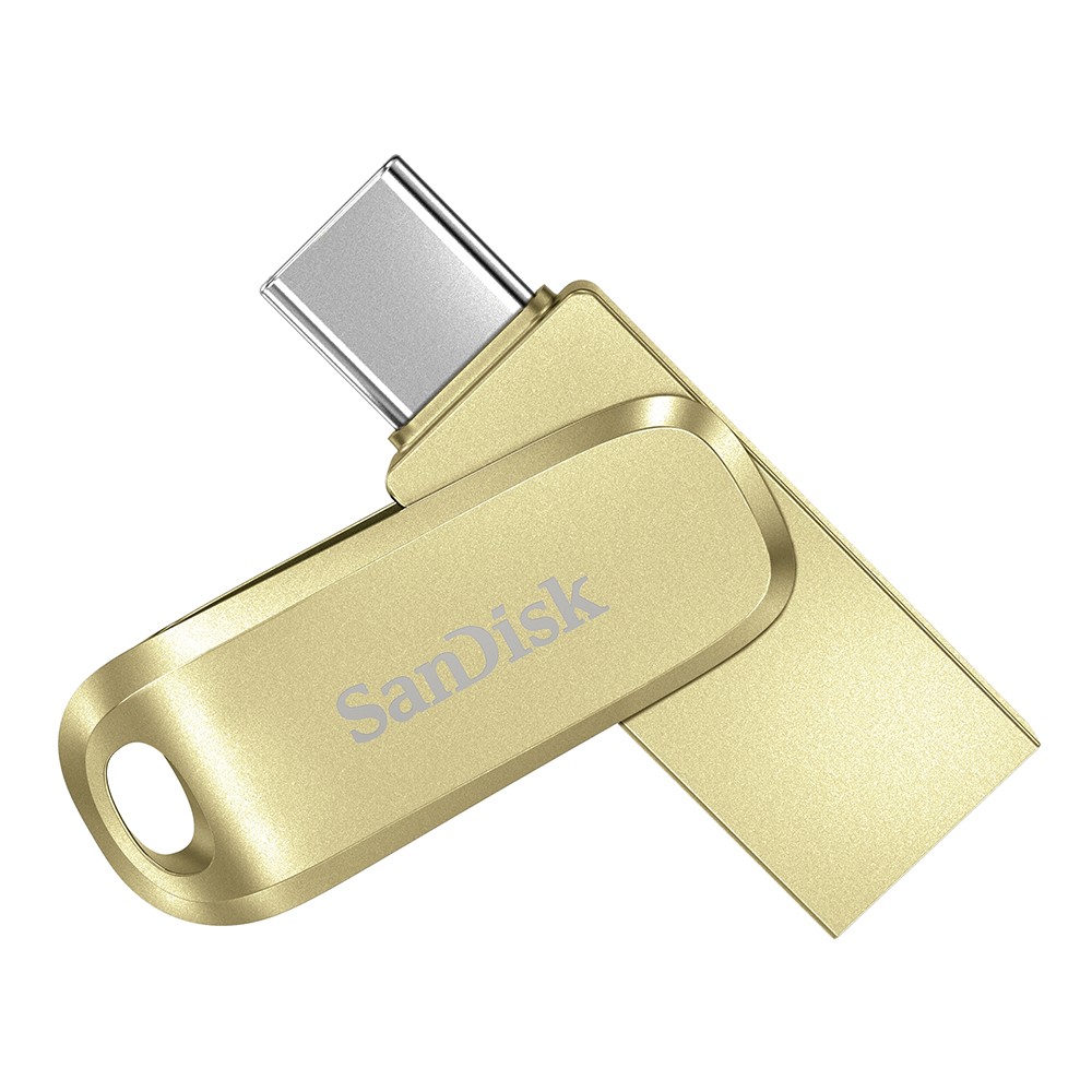 แฟลชไดร์ฟSanDisk Ultra Dual Drive Luxe USB 3.2 Type-C 256GB Gold (SDDDC4-256G-G46GD)